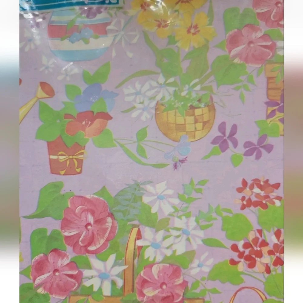 NEW 2 Vintage Birthday Spring Gift Wrapping Paper Art Deco MCM Cottagecore Fairy